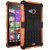 Heartly Flip Kick Stand Spider Hard Dual Rugged Armor Hybrid Bumper Back Case Cover For Microsoft Lumia 540 Dual Sim - Mobile Orange