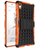 Heartly Flip Kick Stand Spider Hard Dual Rugged Armor Hybrid Bumper Back Case Cover For Sony Xperia Z5 - Mobile Orange
