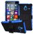 Heartly Flip Kick Stand Spider Hard Dual Rugged Armor Hybrid Bumper Back Case Cover For Microsoft Lumia 640 Xl Dual Sim - Power Blue