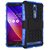 Heartly Flip Kick Stand Spider Hard Dual Rugged Armor Hybrid Bumper Back Case Cover For Asus Zenfone 2 Ze550Ml Ze551Ml - Power Blue