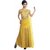 Yellow Georgette Embroidered Semistitched Gown