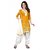 BanoRani Yellow  Cream  Color Chanderi Embroidery Unstitched Patiala Dress Material