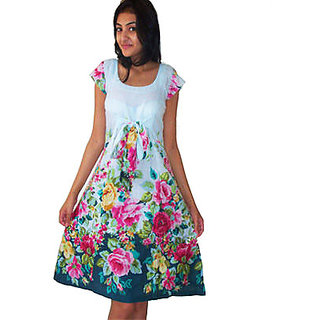Buy Class western one piece knee length dress Online 999 from