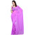 Plain Light Purple Colour Chiffon Fabric Saree With Blouse