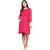 Mine4Nine Pink Georgette Casual Dress