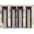Comfort Zone Polyester Brown, White Printed Eyelet Door Curtains Set Of 4