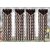Comfort Zone Polyester Brown Abstract Eyelet Door Curtains Set Of 4