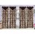 Comfort Zone Polyester Brown, Beige Abstract Eyelet Door Curtains Set Of 4