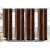 Comfort Zone Polyester Brown Light  Dark Solid Eyelet Door Curtains Set Of 4