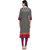 Prakhya Printed Womens Long straight cotton kurta-SW696BLACKPINK