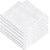 Premium Pack of 6 Cotton Handkerchief White Colour