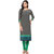 Prakhya Printed Womens Long straight cotton kurta-SW696BLACKBLUE