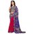 Mansarover Multicolor Georgette Printed Saree With Blouse