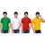 AVE Mens Casual Polo Tshirt Pack Of 4 (AVE-PT-Gr-Wh-Re-Ye-1)