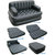 pushcart 5 in 1 sofa com bed(Black)