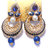 Jewellery Royal Designer Gold Plated  Blue Traditional Kundan Earrings