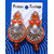 Jewellery Royal Designer Gold Plated OrangeTraditional Kundan Earrings