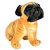 Beige Pug Dog Stuffed Soft Plush Toy