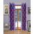 Homefab India Set of 2 Beautiful Purple Waves Long Door Curtains