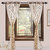 Homefab India Set of 2 Tissue Beige-Brown Transparent Window Curtains