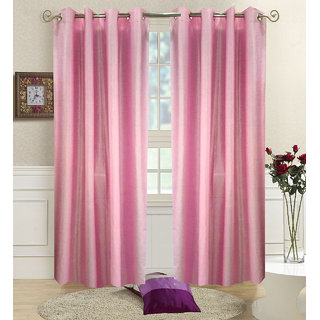 Homefab India Set Of 2 Plain Baby Pink Long Door Curtains Online Homefab India Set Of 2 Plain Baby Pink Long Door Curtains