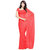 Binnycreation Red Georgette Self Design Saree With Blouse