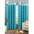 Homefab India Set of 2 Stylish Olive Tree Aqua Long Door Curtains