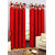 Homefab India Set of 2 Stylish Leaf Maroon Long Door Curtains