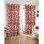 Homefab India Set of 2 Elegance Maroon Window Curtains