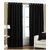 Homefab India Set of 2 Royal Silky Black Window Curtains