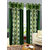 Homefab India Set of 2 Designer Damask Green Window Curtains