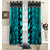 Homefab India Set of 2 Designer Kolaveri Aqua Bue Long Door Curtains