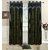 Homefab India Set of 2 Designer Kolaveri Green Long Door Curtains