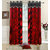 Homefab India Set of 2 Designer Kolaveri Red Window Curtains