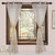 Homefab India Set of 2 Tissue Beige Transparent Long Door Curtains