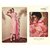 PS Enterprise Georgette Machine Work Peach Semi Stitched Churidar Suit - 5901