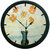 AE World Flower Vase Wall Clock (With Glass)
