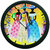 AE World Hat Girls Wall Clock (With Glass)