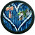 AE World Blue Heart 3D Wall Clock (With Glass)