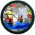AE World Abstract 3D Wall Clock (With Glass)