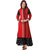 Riti Riwaz Cotton Red Mandarian Collar Printed Kurta With Palazzo VARSS165125PZ