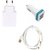High Quality 2.0 Amp USB Charger+ Fast Charging USB Cable+ 2 Jack USB Car Charger Compatible With Apple Iphone 6