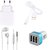 High Quality 1.0 Amp USB Charger+ USB Cable+3.5mm Jack Handsfree+ 3 Jack USB Car Charger Compatible With Lenovo K3 Note
