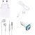 High Quality 2.0 Amp USB Charger+ USB Cable+3.5mm Jack Handsfree+ 2 Jack USB Car Charger Compatible With Spice Xlife 512