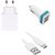 High Quality 2.0 Amp USB Charger+ Type C USB Cable+ 2 Jack USB Car Charger Compatible With LeTV 1S
