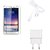 High  QualityTempered Glass + 2.0 Amp USB Charger + USB Cable  Compatible with  Coolpad Note 3 Lite