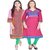Shop Rajasthan Pack of 2 Multicolor Printed Cotton Stitched Kurti