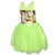 ChipChop Green Applique Net Dresses for Girls