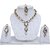 Lucky Jewellery White Kundan Double Loucket Set (MSK-1-LINE2-W)