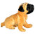 Beige Pug Dog Stuffed Soft Plush Toy